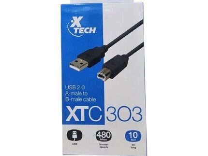 Cable USB 2.0 macho A a macho B Xtech XTC-303 10ft