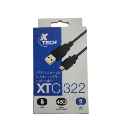 Cable USB 2.0 a Micro USB Macho Xtech XTC-322 6ft