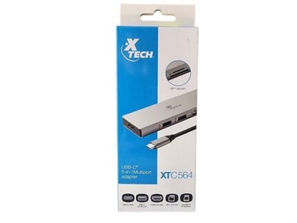 Adaptador multipuerto 5 en 1 con conexión USB-C Xtech  XTC-564