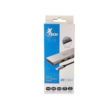 Adaptador multipuerto 5 en 1 con conexión USB-C Xtech  XTC-564